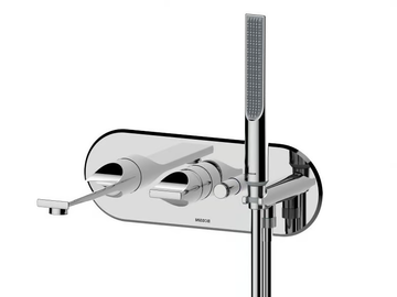 APICE - Wall-mounted bathtub mixer with hand shower by Bossini