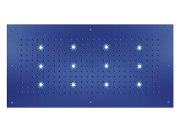 DREAM FLAT RECTANGULAR XL - Design 1-spray brass rain shower with chromotherapy by Bossini