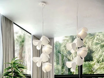 MOD S/73/6L - LED aluminium pendant lamp by BOVER