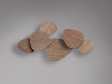 TRIA SET 6 - LED dimmable beech wall light by BOVER