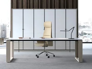 ARCHE - Rectangular glass executive desk by Bralco