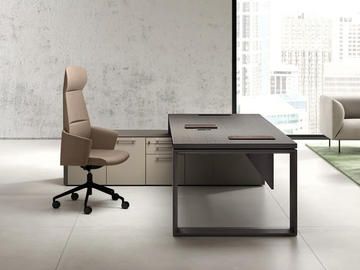 ARCHE - Tanned leather executive desk by Bralco