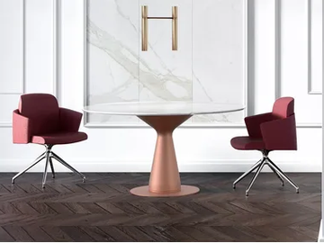 METAR - Oak meeting table with cable management by Bralco
