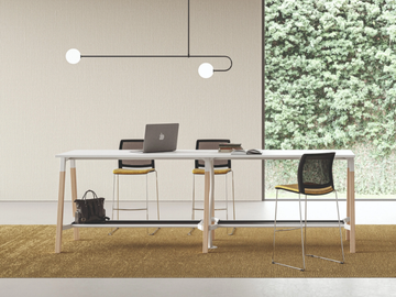 POLARE - Rectangular High meeting table with cable management by Bralco