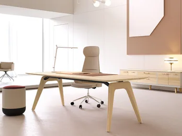 RAIL - Oak executive desk by Bralco