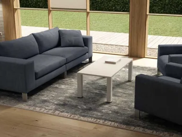 WINGLET - Low rectangular melamine-faced chipboard coffee table by Bralco