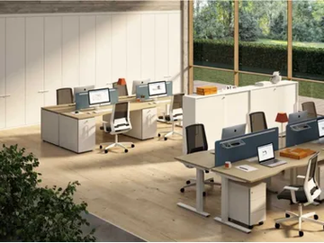 WINGLET - Tall melamine-faced chipboard office storage unit with hinged doors by Bralco