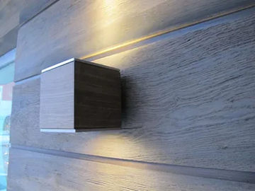 KLAS LEGNO - Aluminium and wood wall grazer by Brillamenti
