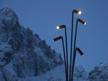 REANUZZA - LED stainless steel garden lamp post by Brillamenti