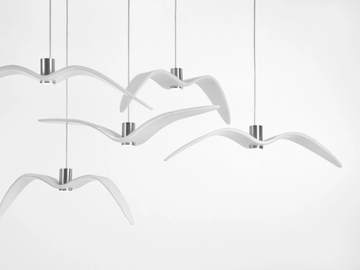 NIGHT BIRDS - LED glass pendant lamp by BROKIS