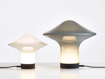 TROTTOLA - LED opal glass table lamp with dimmer by BROKIS