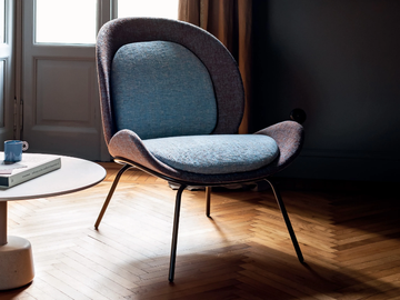 BALTEA - Fabric armchair with armrests by Bross