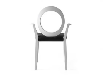 GEMMA - Medallion solid wood chair with armrests by Bross