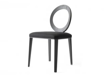 GEMMA - Medallion solid wood chair with integrated cushion by Bross