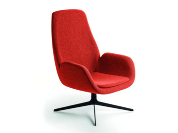 MYSA - Fabric armchair with 4-spoke base by Bross