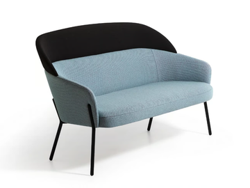 WAM - Fabric small sofa with extended backrest by Bross
