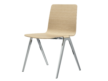 A-CHAIR - Stackable wood veneer chair by Brunner
