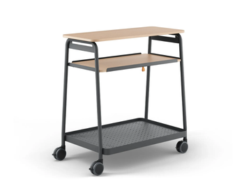 BOARDS - Rectangular office desk with casters by Brunner