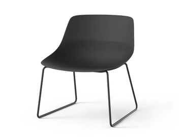 CRONA LIGHT LOUNGE - Sled base plastic easy chair by Brunner