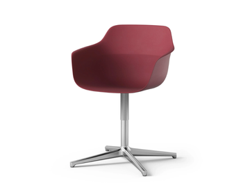 CRONA LIGHT - Swivel plastic chair with armrests by Brunner