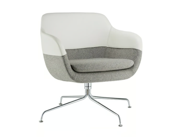 CRONA LOUNGE - Trestle-based armchair with armrests by Brunner