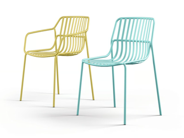 CRONA STEEL - Steel chair for indoor and outdoor by Brunner