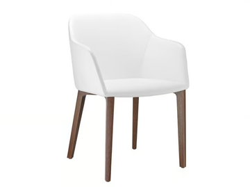 FINA CLUB - Leather chair with armrests by Brunner