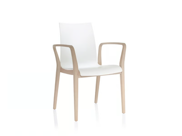 FINA WOOD - Chair with armrests by Brunner