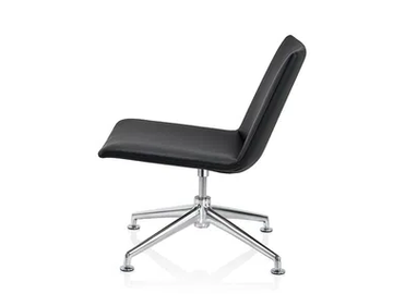 FINALOUNGE - With 4-spoke base leather easy chair by Brunner