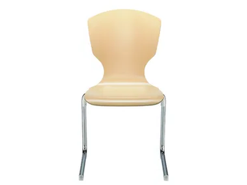 FOX - Cantilever stackable wood veneer chair by Brunner