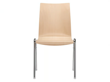 FOX - Stackable wood veneer chair by Brunner