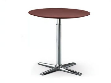 LIFT - Height-adjustable round HPL table by Brunner