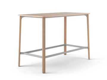 NATE - Rectangular wooden high table by Brunner