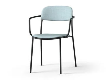 NATE S - Steel chair with armrests by Brunner