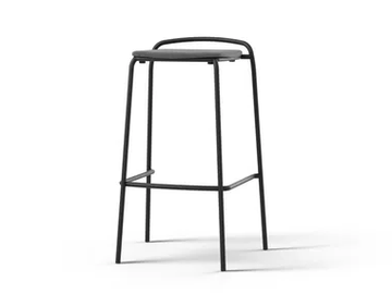 NATE S - Steel office stool with footrest by Brunner