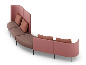 OVAL - Curved high-back sofa by Brunner