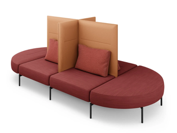 OVAL - Fabric bench seating by Brunner