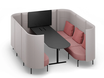 OVAL - Multimedia office booth by Brunner