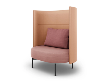 OVAL - Single-seater bench with high back by Brunner
