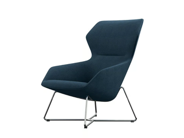 RAY LOUNGE - Swivel fabric armchair with armrests by Brunner