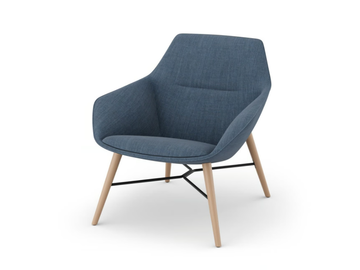 RAY SOFT LOUNGE - Lounge chair with armrests and low back by Brunner