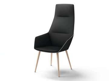 RAY SOFT - Upholstered fabric armchair with armrests by Brunner