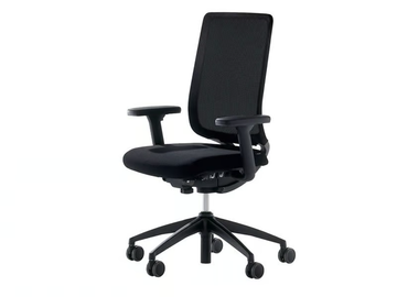 TOO 2 - Fabric office chair with armrests with 5-Spoke base by Brunner