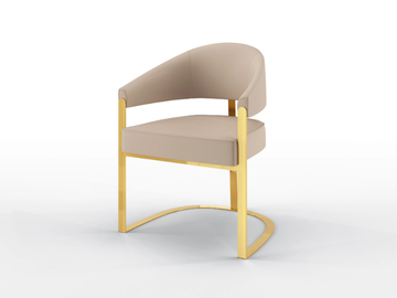 ARISTON - Upholstered leather chair with armrests by BRUNO ZAMPA