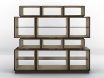 DEDALO - Freestanding double-sided bookcase by BRUNO ZAMPA