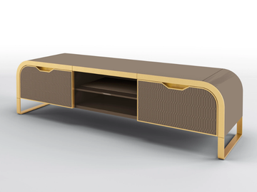 FIORILE - Low TV cabinet with drawers by BRUNO ZAMPA