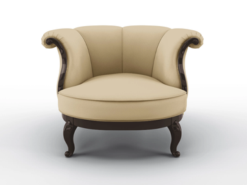 FLOWER - Velvet armchair with armrests by BRUNO ZAMPA