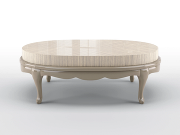 FLY - Low oval walnut coffee table by BRUNO ZAMPA