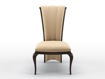 GRETA - Upholstered velvet chair by BRUNO ZAMPA