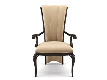 GRETA - Upholstered velvet chair with armrests by BRUNO ZAMPA